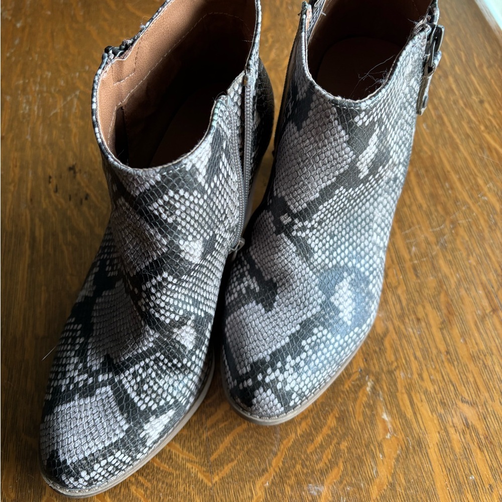 Snakeskin Ankle Boots